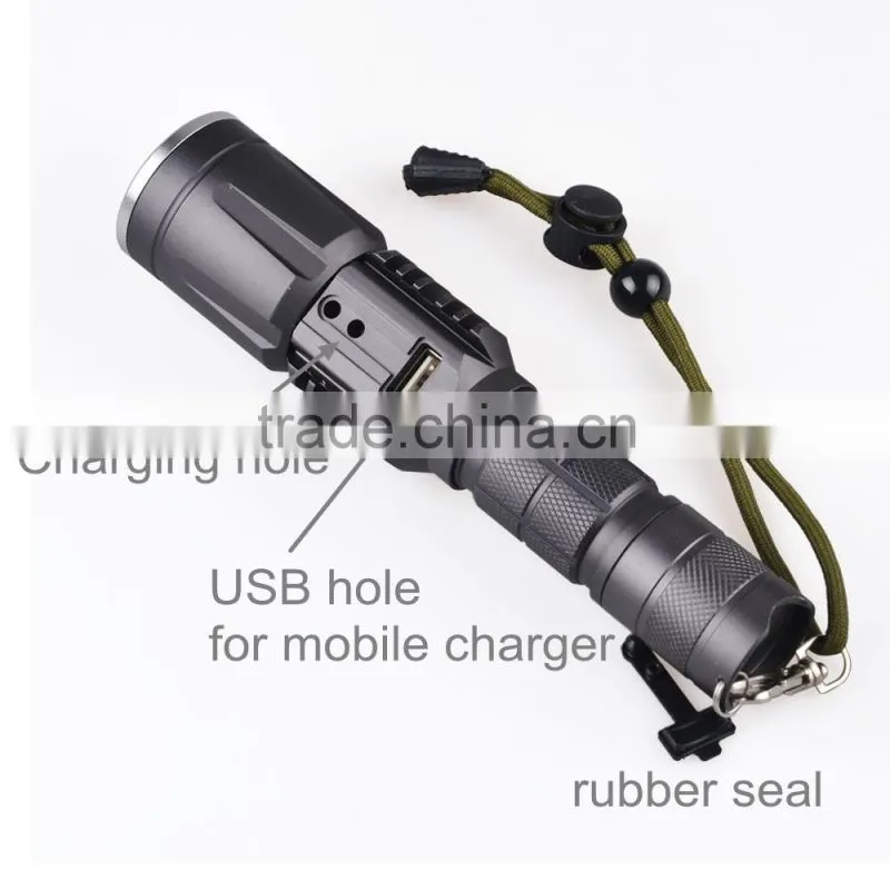 XML2 1000 Lumen LED Rechargeable Power Bank Flashlight with USB Port