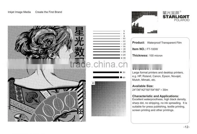 Polaroid Inkjet Transparency Film for Inkjet Printers, Inkjet Printer Film