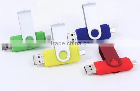 OTG usb flash drive, bulk Swivel style full capacity pen drive,2013 new design