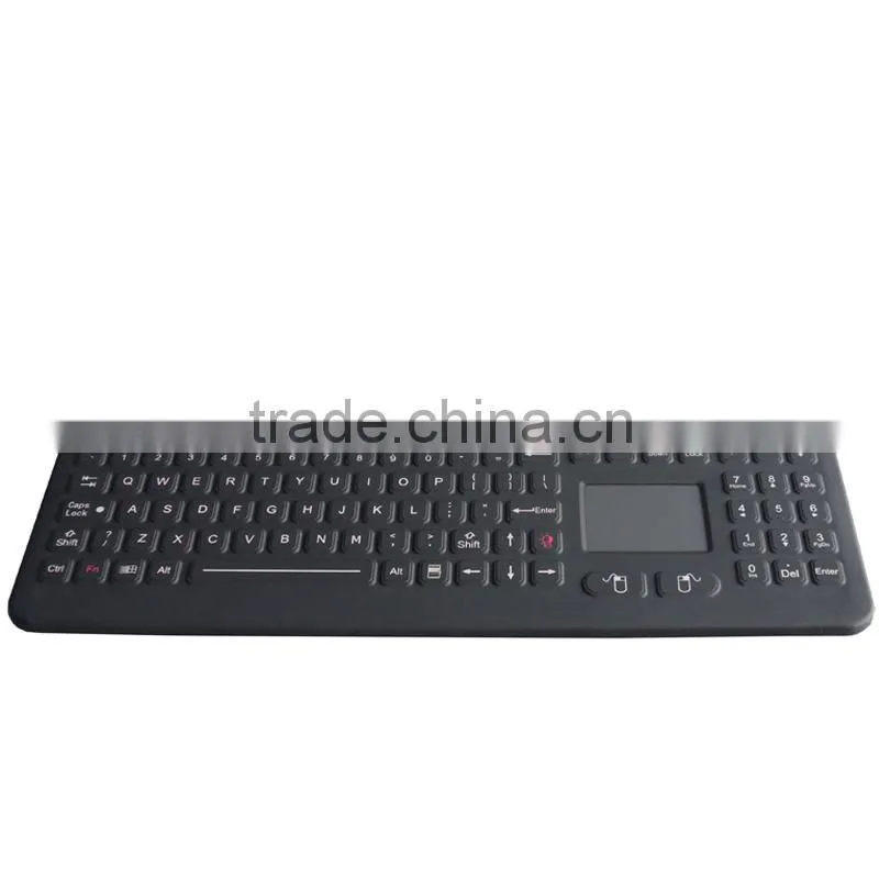 IP68 design medical white keyboards with touchpad, desk top version