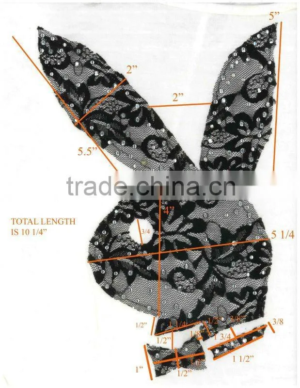first-class machine cutting lace iron on butterfly