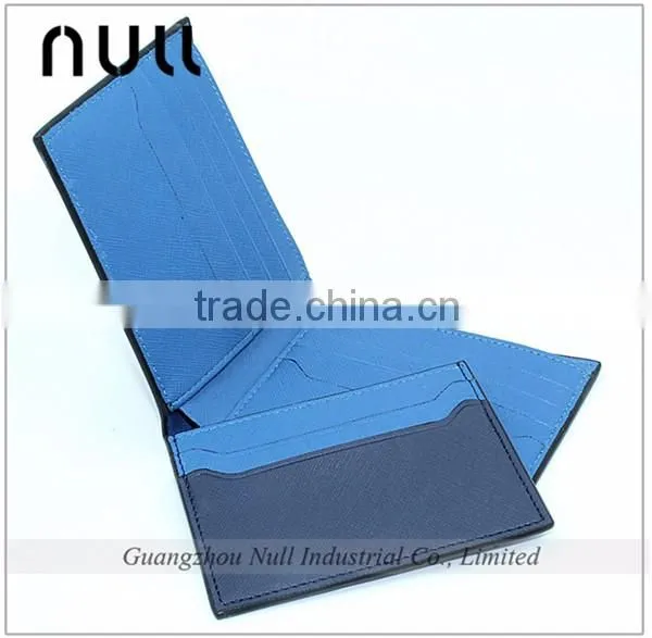 Big capacity factory blue color leather magic wallet for men