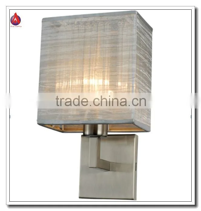fabric wall lighting with printed pattern black shade