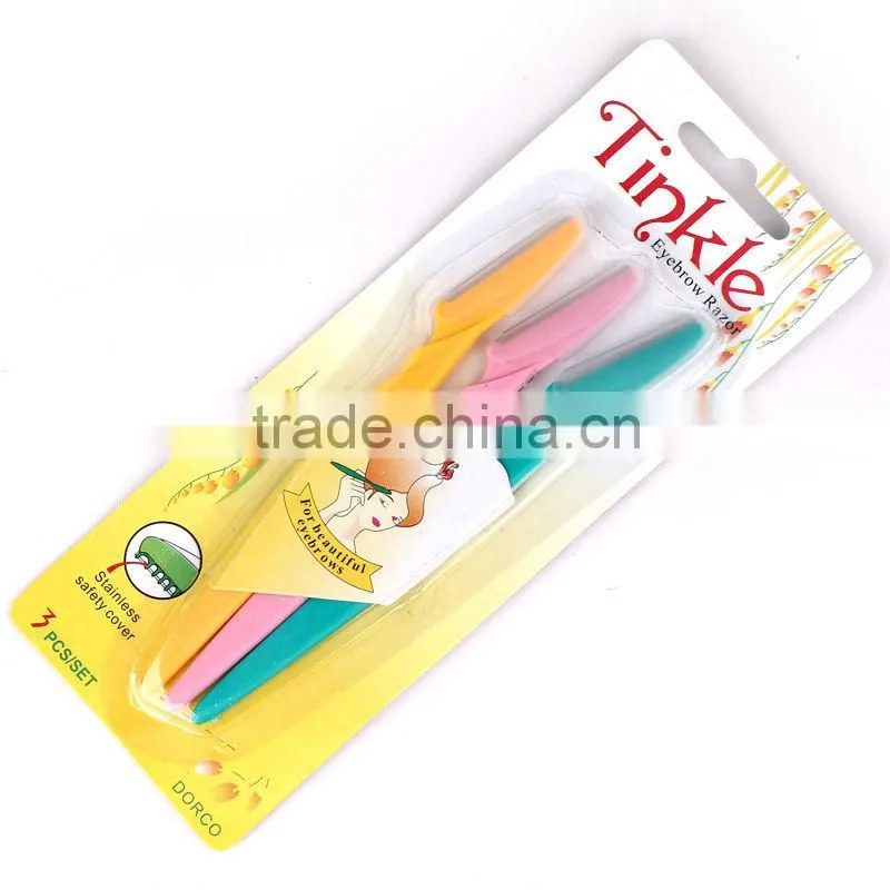 Wholesale 3pc/set plastic eyebrow trimmer