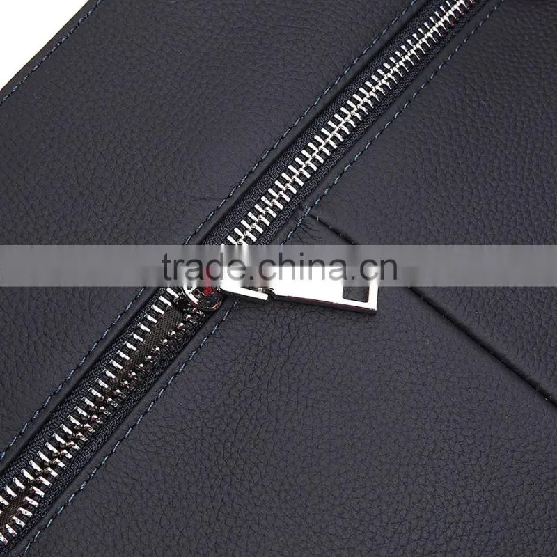 New fashion custom simple laptop genuine leather men briefcase at low price