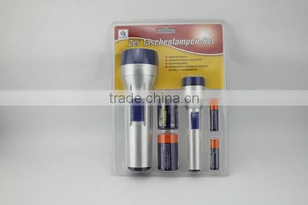 2er taschen lampen set flashlight bat
