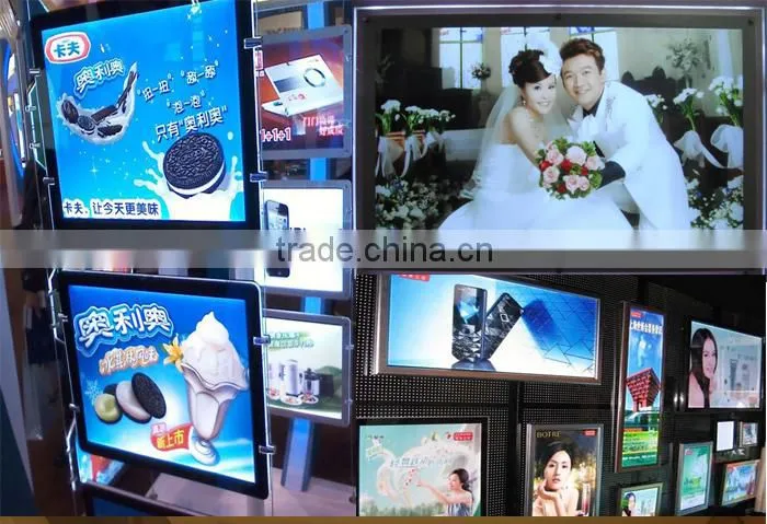 Slim backlight LED frame acrylic light panel real estate agents window display