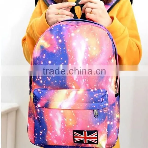 Multicolor Canvas Teenage backpack school bags for high school girls