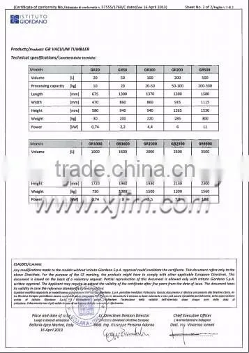 Refrigeration Vacuum Meat Tumbler