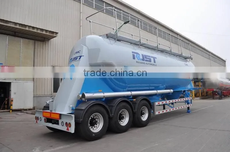 CIMC Aluminum Alloy Vertical Powder Tank Semi Trailer/powder tank trailer/bulk cement tank trailer