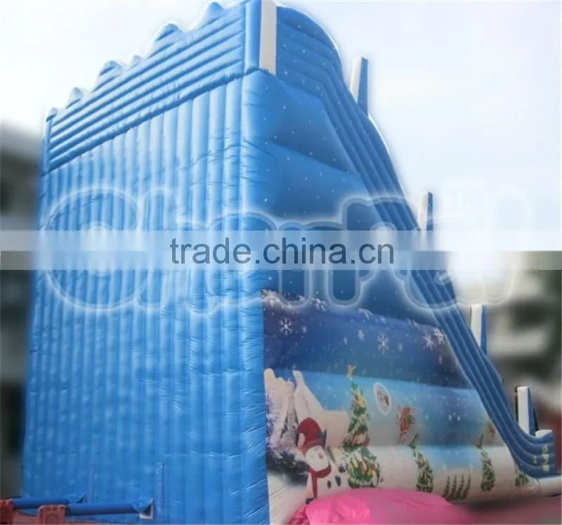 Winter Snow Theme Inflatable Skiing Slide