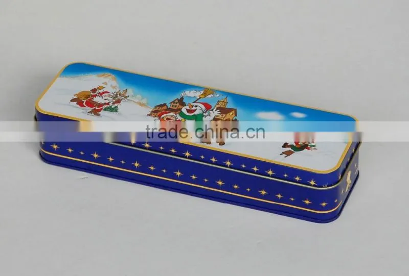 beautiful Stationery Rectangular tin pencil case&Nice-can hot sale tin pencil case