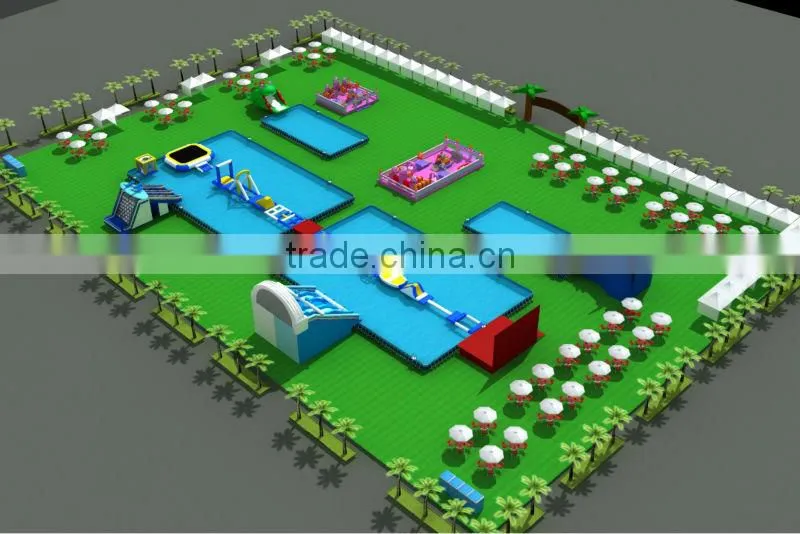 Cheap inflatable china theme park for big fun