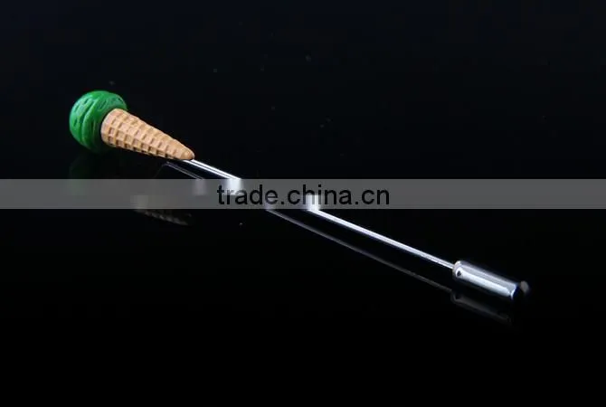 Wholesale multi-color ice cream cone lapel pin