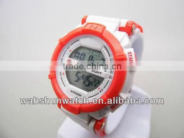 10 ATM water resistant digital watches with led light and alarm functions clock