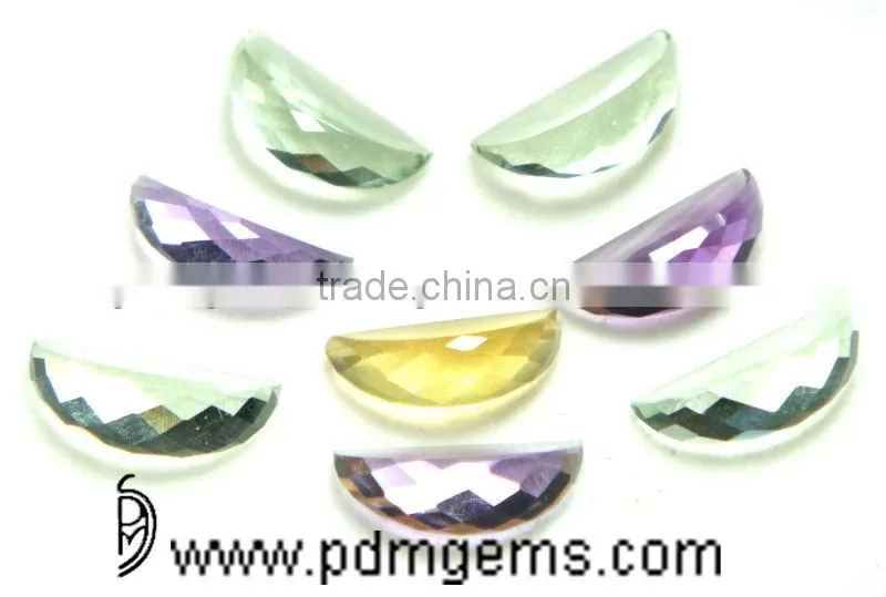 Multi Gemstones Watermelon Slice Cut Faceted Lot For Diamond Jewellery From Manufacturer