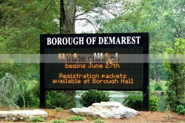waterproof Semi-outdoor tri-color high brightness Led moving message display sign