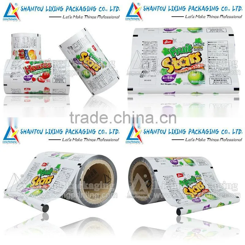Gummy candy packaging film