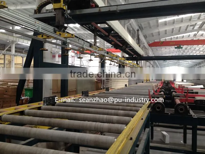 continuous color steel polyurethane sandwich panel production line