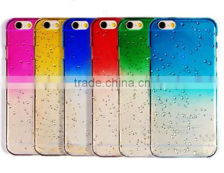 China Supplier 3D Rain Drop Clear Rain Drop Plastic Case For iPhone 6