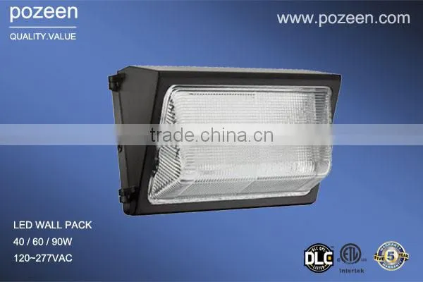 DLC Listed LED Wall Pack Light40W Outdoor LED Wall Light LED Wall Fixture
