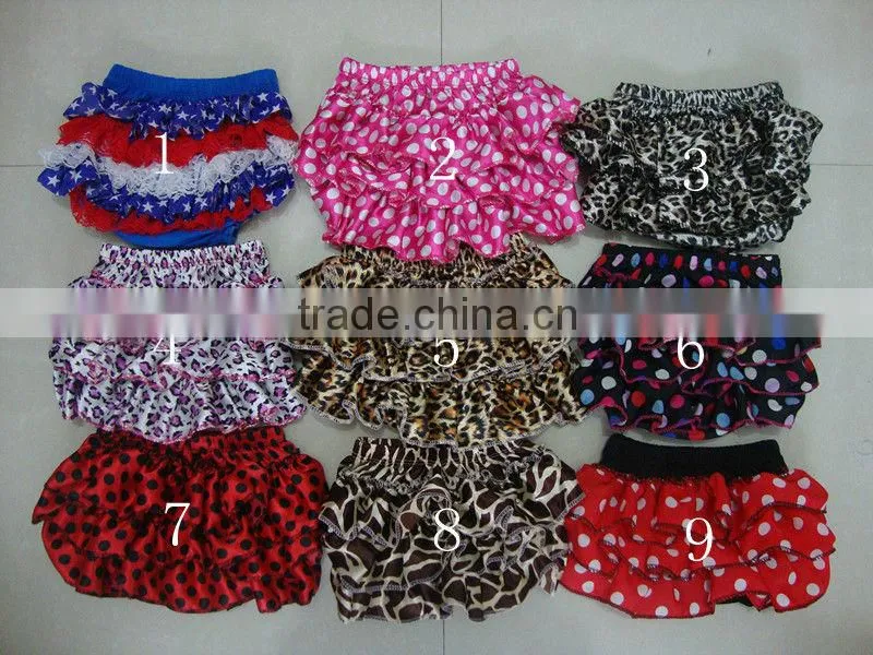 Fashion Design cute multicolor chevron print satin bloomer for kids
