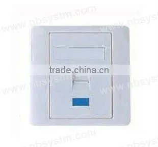 86 type faceplate 86x86mm angled,one port with color lcom&angled shutter