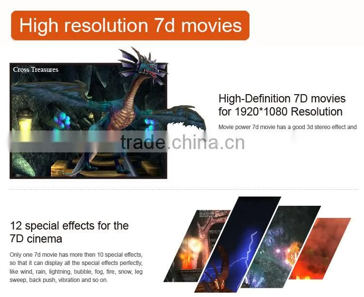 Eelctric platform 3DOF 24 seats 7d theater 36 seats 7d dynamic theater