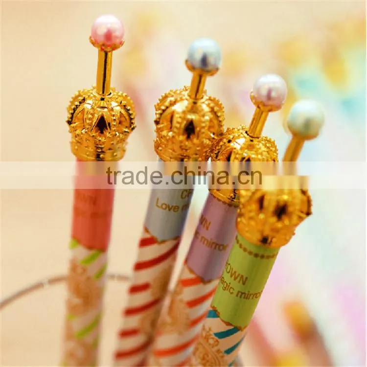 Gold Crown ballpoint pens Blue ink pen zakka korean Stationery canetas material escolar office school supplies