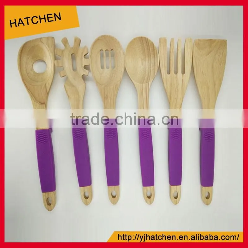 HCT001-W hot sale wooden/bamboo kitchen tool set/kitchen ware