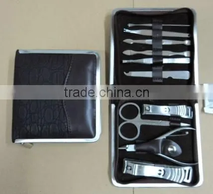 MRT-056 10pcs PU bag stainless steel female manicure set