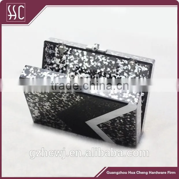 Guangzhou newest acrylic makeup box/clutch,acrylic clutch bag