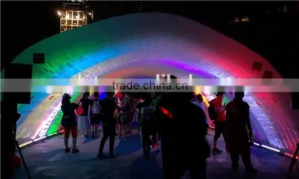 Lighting inflatable tunnel / night run LED inflatable tunnel tent