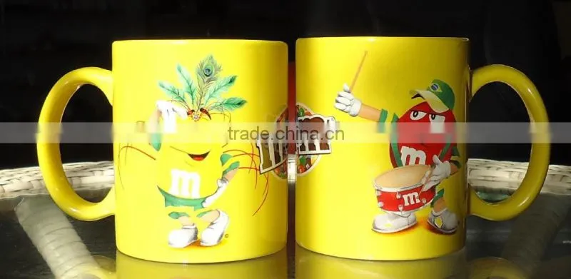 300-400ml ceramic glazed mug with decal