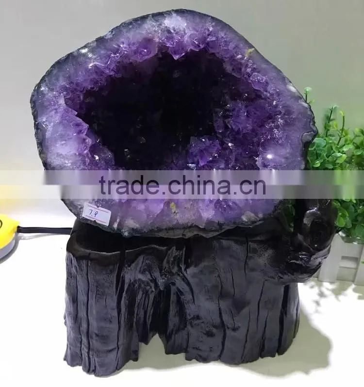 7.9kg Natural Uruguay Amethyst Geodes Purple Quartz Crystal Cluster for Gift