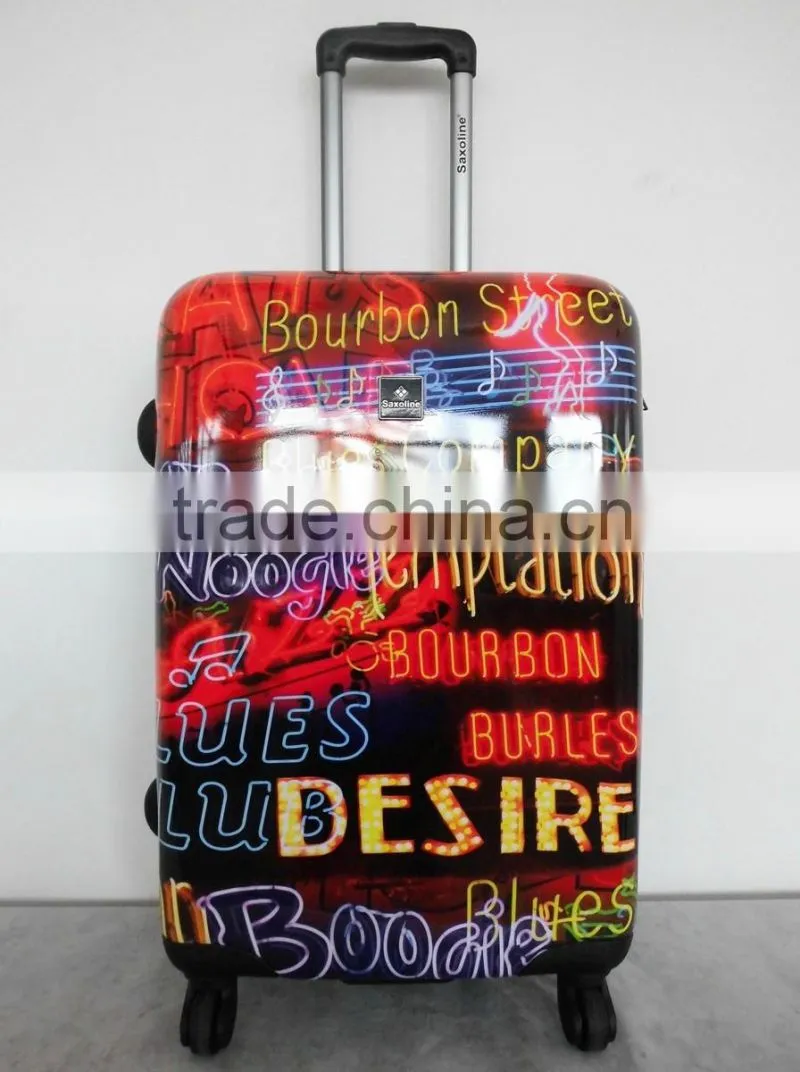 Modern Printed ABS+PC trolley luggage case
