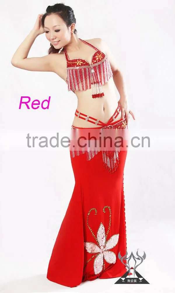 Sexy Long Belly Dance Skirt for Performance