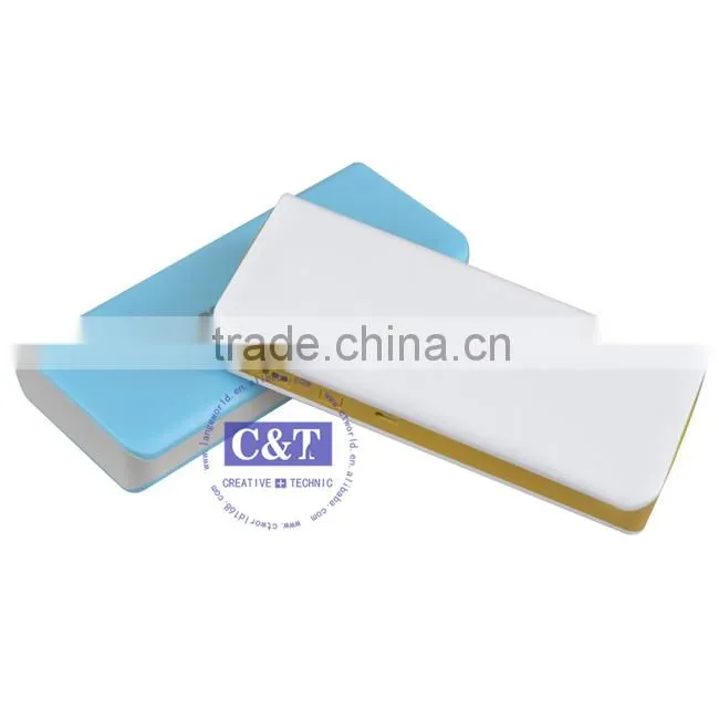 C&T 15000mah Portable Backup Battery Charger Power Bank. Mobile Power Source for Smart Phones and Digital Devices