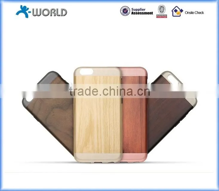 Soft Natural wood TPU wooden case for iphone 6S