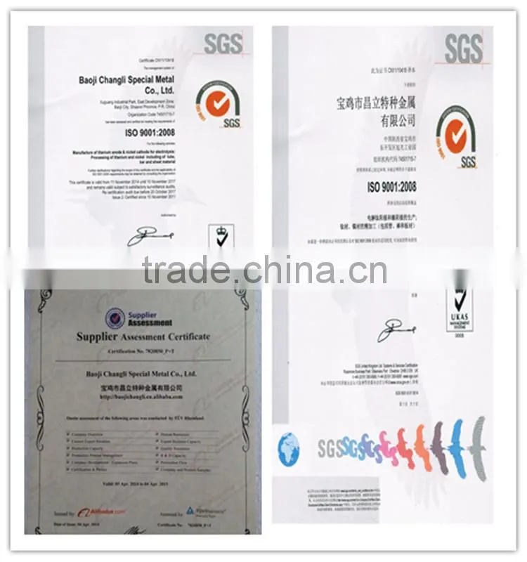 baoji astm b337 titanium tube