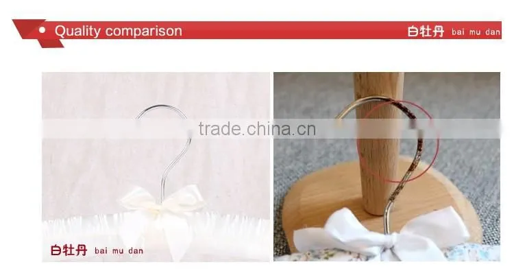Cute silk ribbon clothes hanger for kid