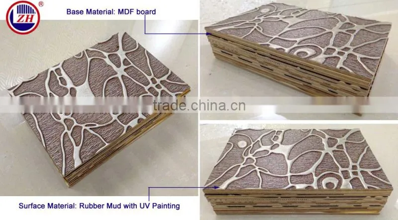 high quality MDF base material 3d wallpaper