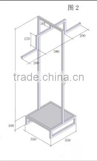 fashionble stainless steel stand racks for cloth furniture