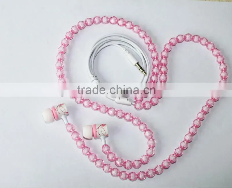 cellphone accessories necklace earphone with unique design