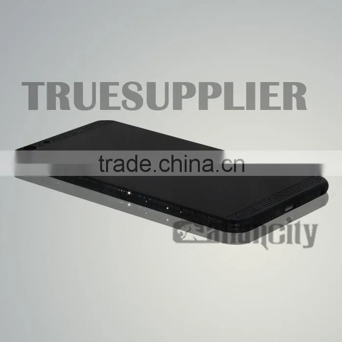 Luxury hotsell matte black housing for iphone with crystal