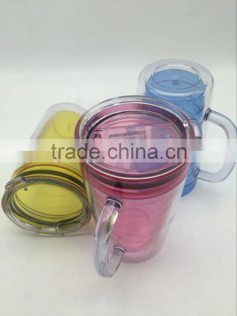 USA best seller green 500ml BPA free double wall with 20oz tumbler lid