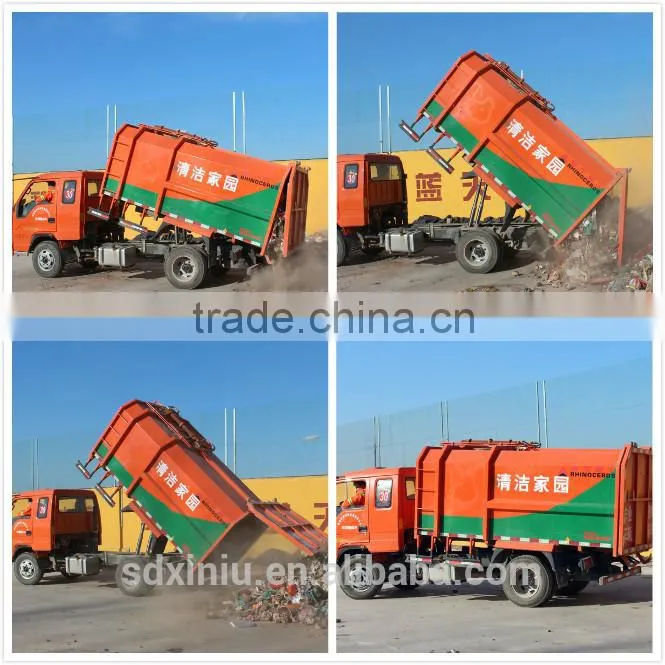 2015 new 7 cbm compactor garbage truck price, mini small garbage truck for sale