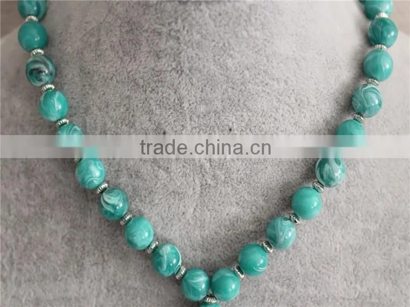 Stock Wholesale Arylic Resin Beads Statement Necklace