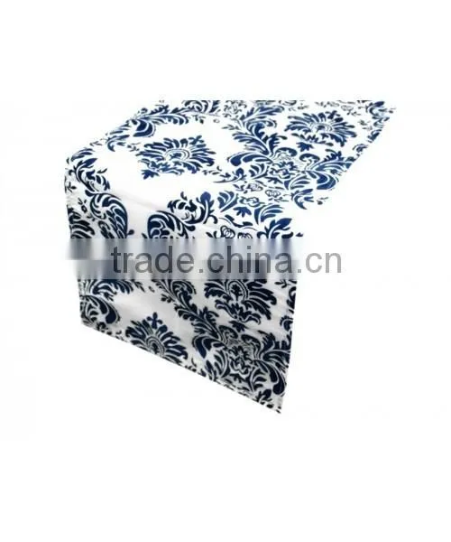 Navy Blue Burlap Table Runner