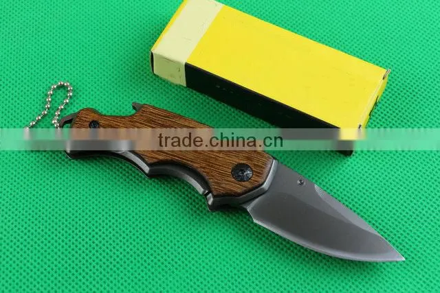 OEM wood handle multi-function pocket knife